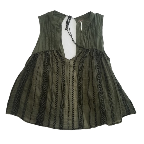 Free People Strike It Open Back Tank Green - Picture 4 of 11